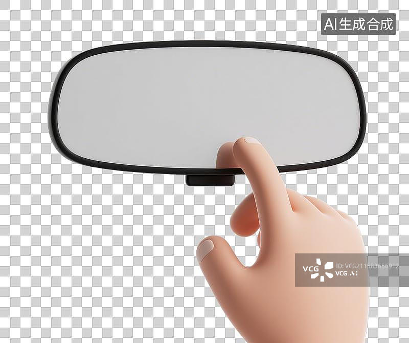 【AI数字艺术】3D三维手指后视镜车镜元素图片素材