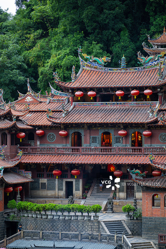 福建省泉州市安溪县清水岩古色古香的寺庙建筑图片素材