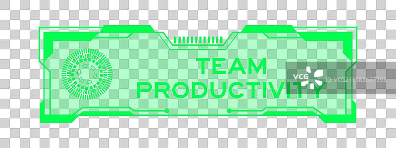 未来感的HUD横幅的绿色颜色图片素材