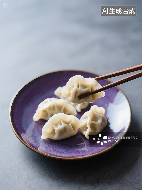 【AI数字艺术】古典窗户背景下木桌上的水饺美食场景图片素材