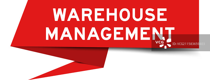 红色演讲横幅，上面写着“仓库”图片素材