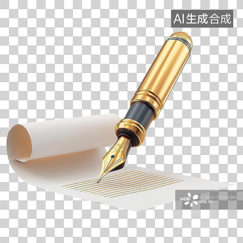 【AI数字艺术】3D风格商务主题之合同元素图片素材