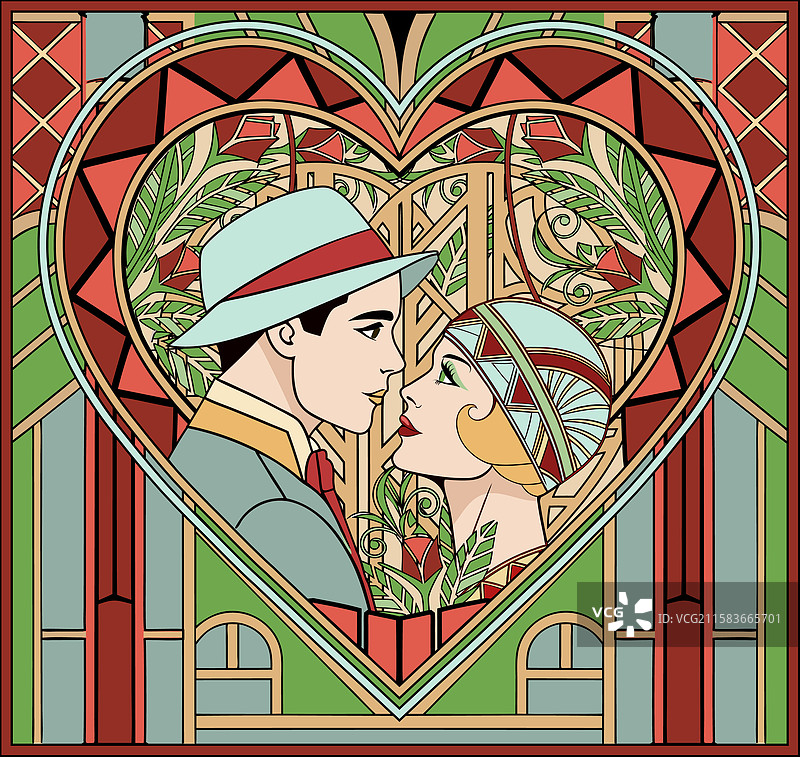 爱情日心形婚礼卡片图片素材