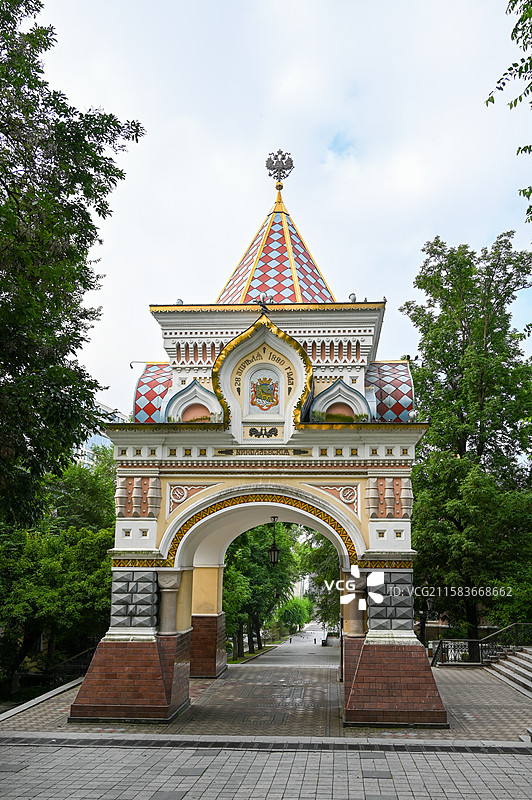 俄罗斯海参崴 凯旋门图片素材