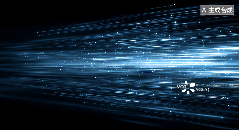 【AI数字艺术】蓝色光束背景图图片素材