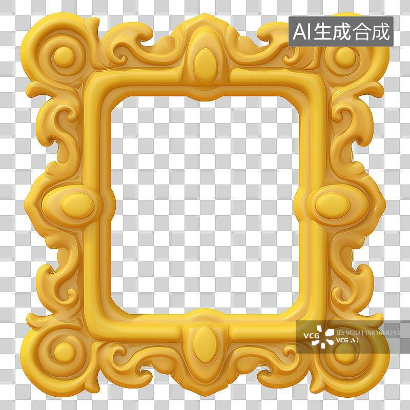 【AI数字艺术】3D风格旅行主题之相框元素图片素材