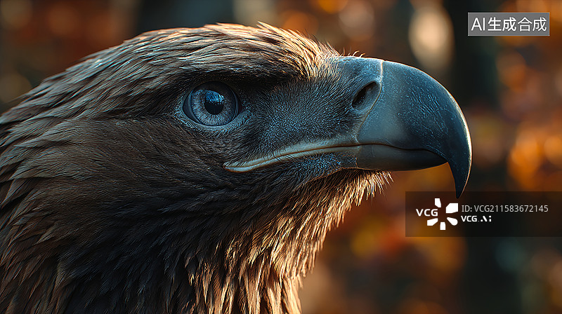 【AI数字艺术】王者之鹰的凝视图片素材
