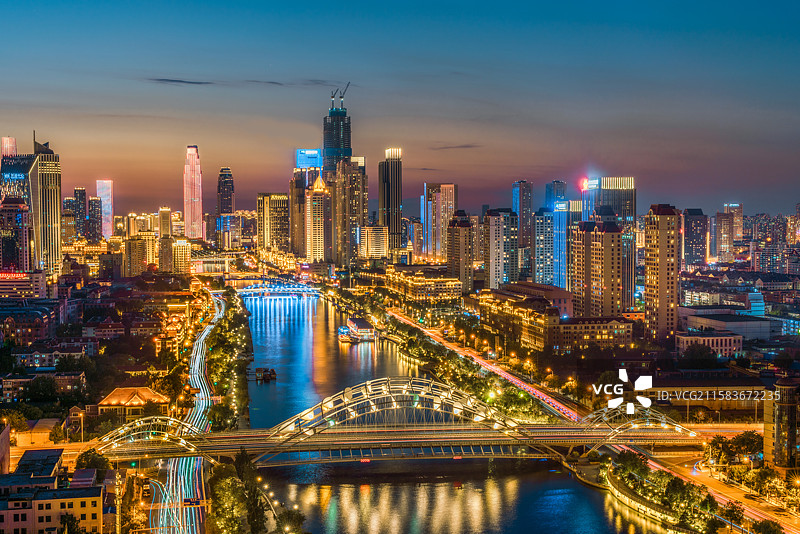 天津城市天际线图片素材