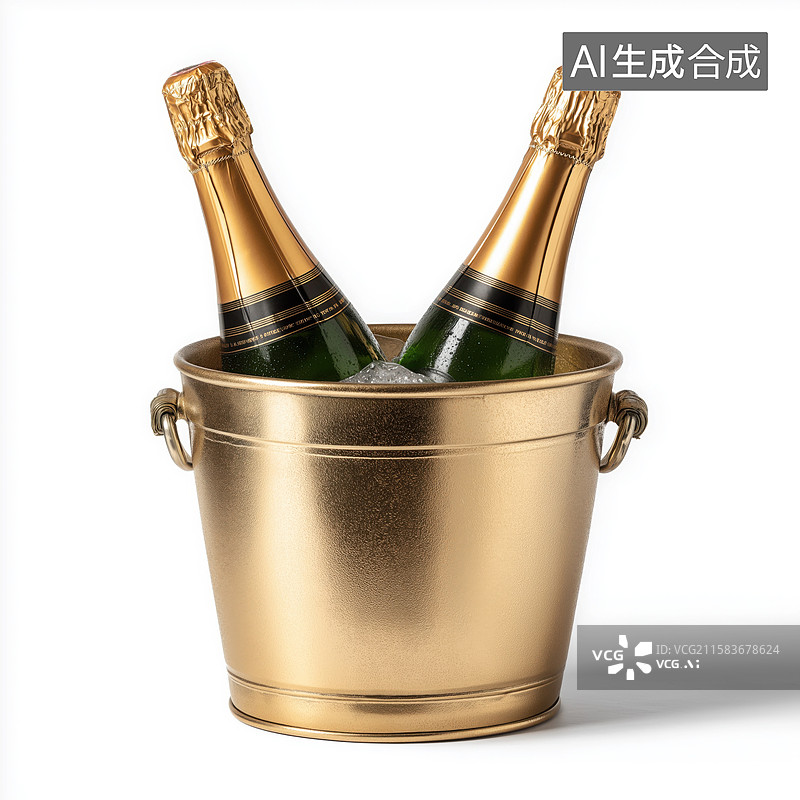 【AI数字艺术】香槟和冰桶图片素材