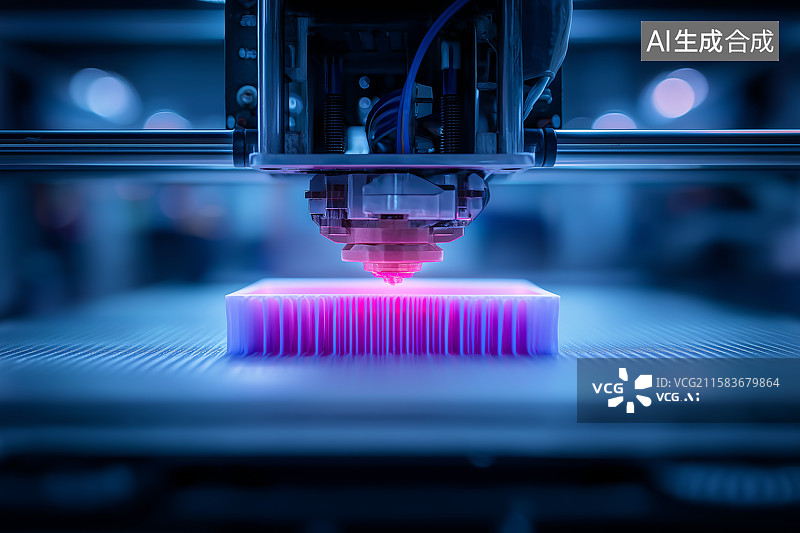 【AI数字艺术】激光切割机器加工金属的精密图案过程图片素材