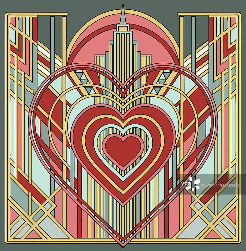 情人节心形贺卡图片素材