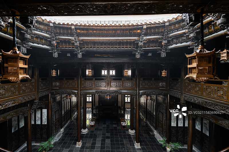 徽派建筑远安龙仰书院高安楼图片素材