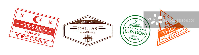 全球旅行邮票的收藏图片素材