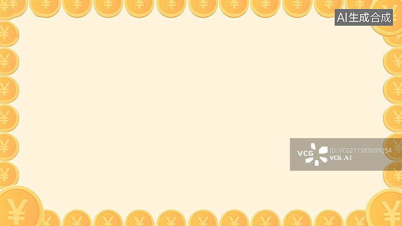 【AI数字艺术】金币2D卡通背景常规图片素材