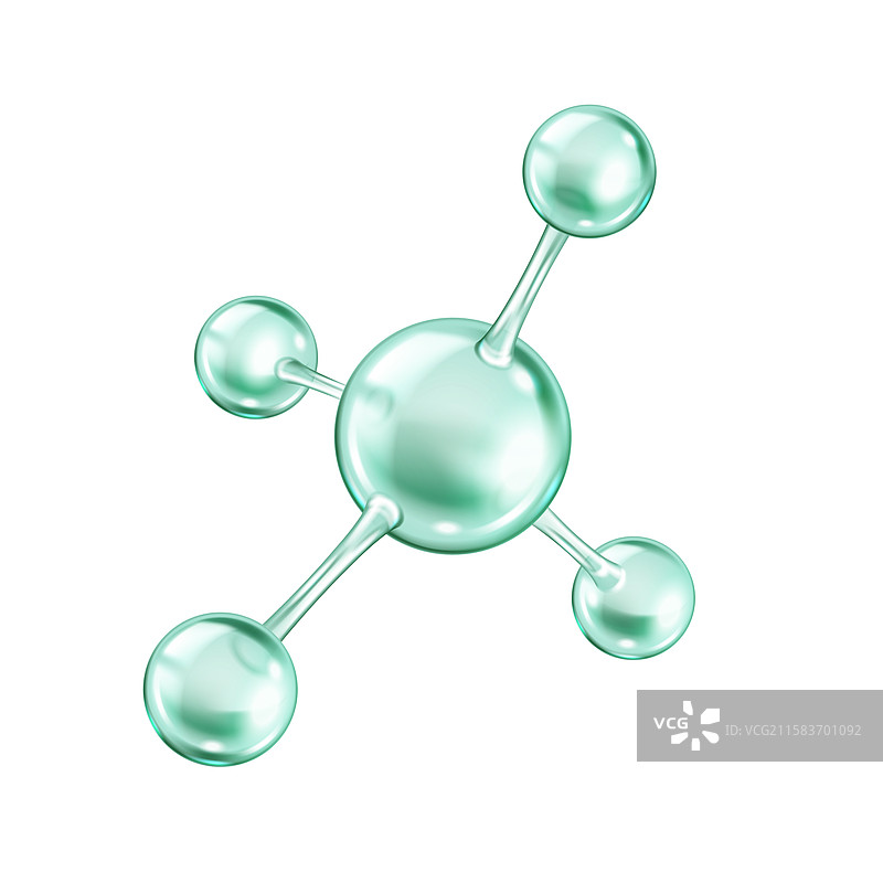 旋转的胶原蛋白分子及其原子结构图片素材