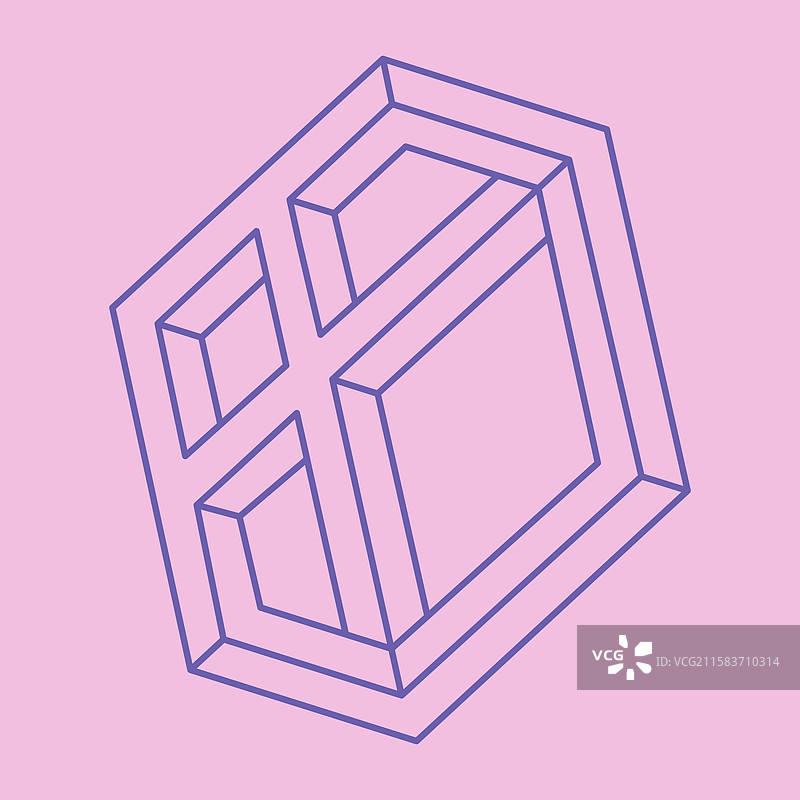 不可能的视觉错觉形状光学艺术图片素材