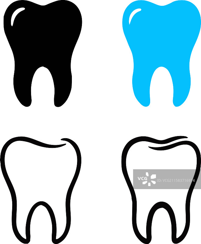 牙齿图标牙科诊所标志人类牙齿图片素材