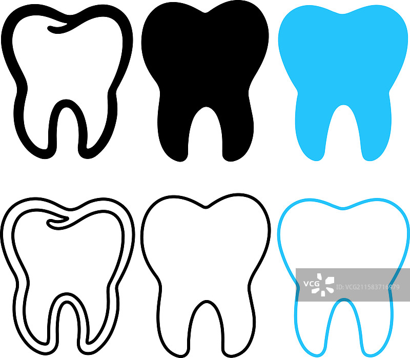牙齿图标牙科诊所标志人类牙齿图片素材