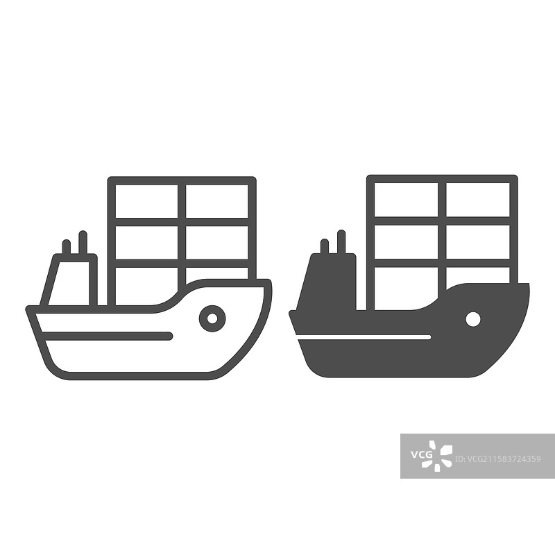 货运集装箱运输船舶线路图片素材