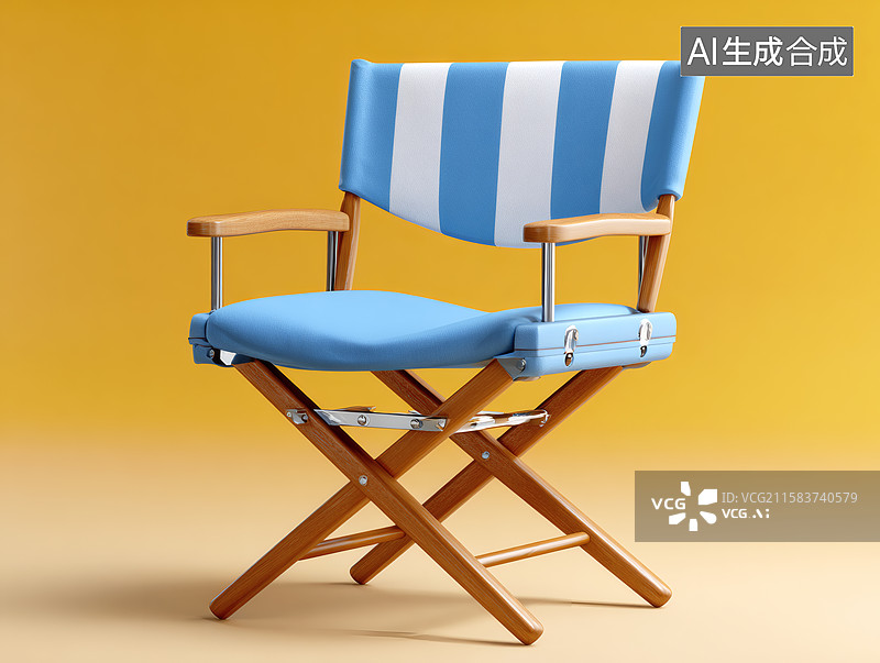 【AI数字艺术】一把3D卡通折叠椅图片素材
