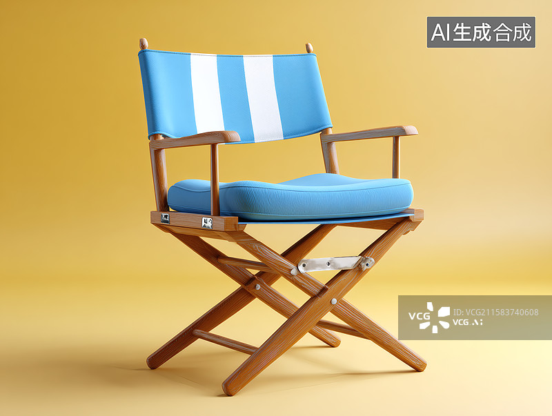 【AI数字艺术】一把3D卡通折叠椅图片素材