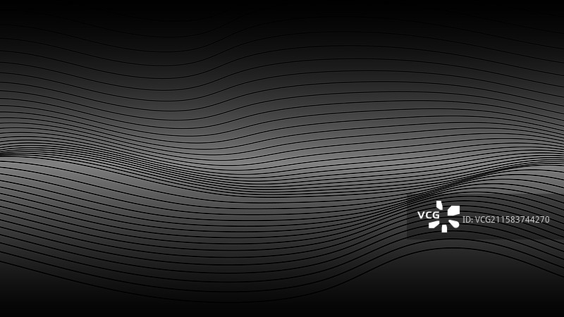 黑色渐变的抽象线条在深色背景上图片素材