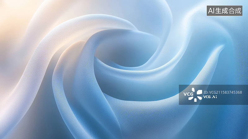 【AI数字艺术】蓝色螺旋的抽象艺术图片素材