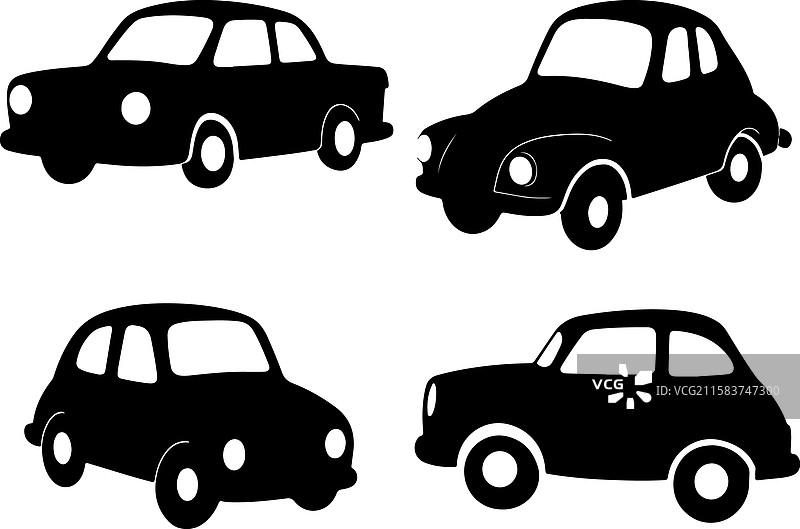 汽车剪影图片素材