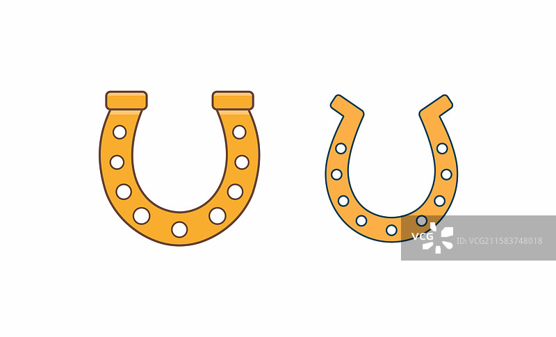 简单的马蹄铁幸运图标图片素材