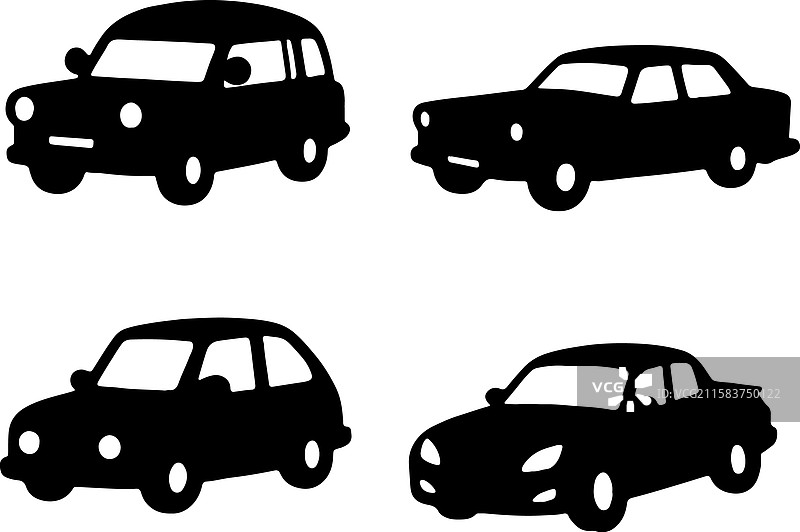 汽车剪影图片素材