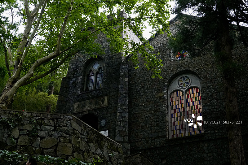 莫干山景区 莫干山大教堂 大礼拜堂 教堂 美国人海依士建于1923年 原称“聚会堂”图片素材
