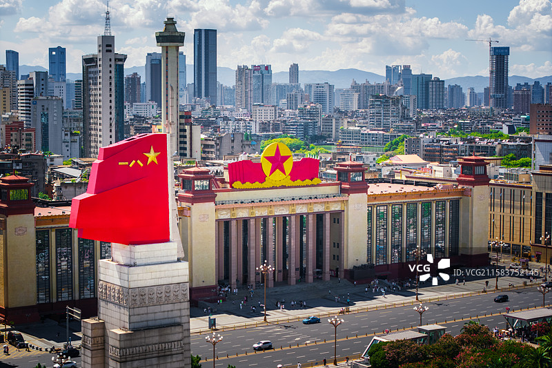 江西南昌八一广场城市风光图片素材