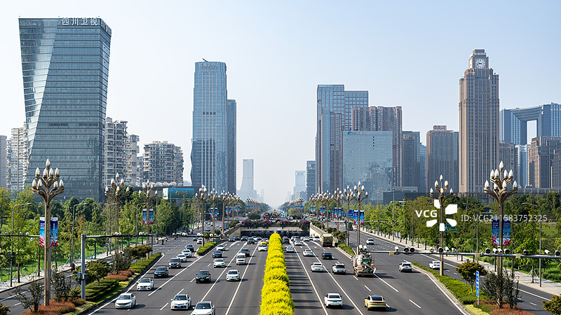 2025成都世界运动会灯杆道旗路旗，第十二届世界运动会灯杆道旗路旗，Chengdu China图片素材