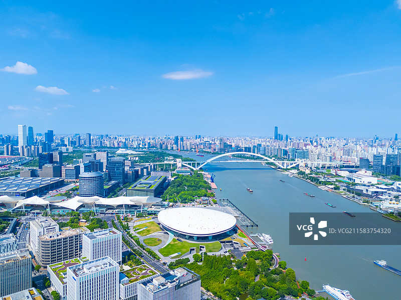 航拍上海世博园区图片素材