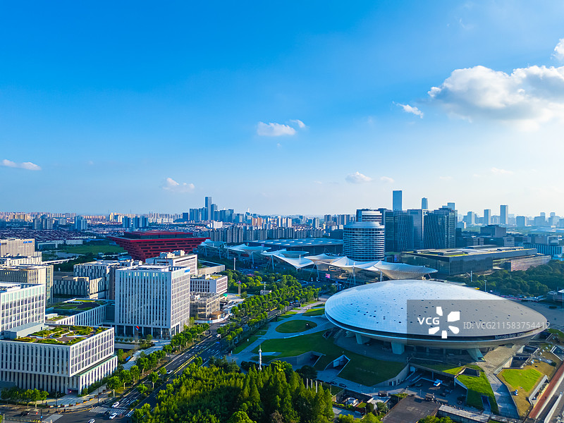 航拍上海世博园区图片素材