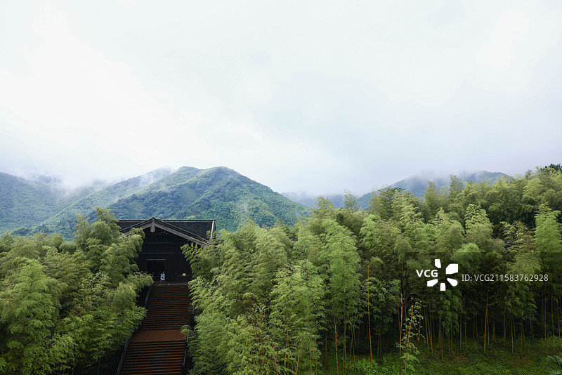 湖州长兴第一座皇家茶厂大唐贡茶院图片素材