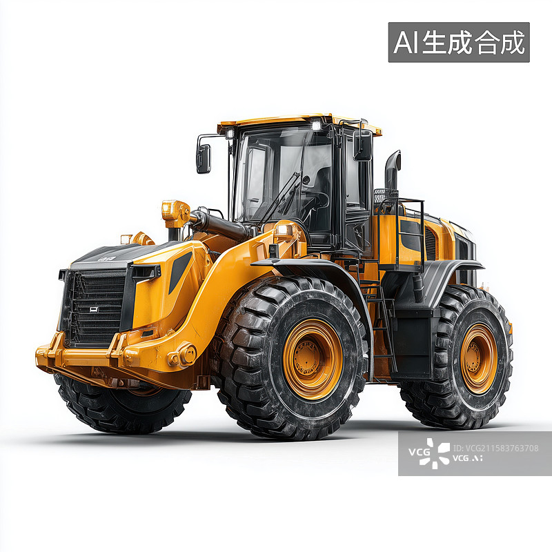 【AI数字艺术】拖拉机卡通元素图片素材