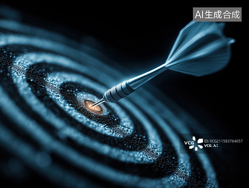 【AI数字艺术】飞镖把心特写图片素材