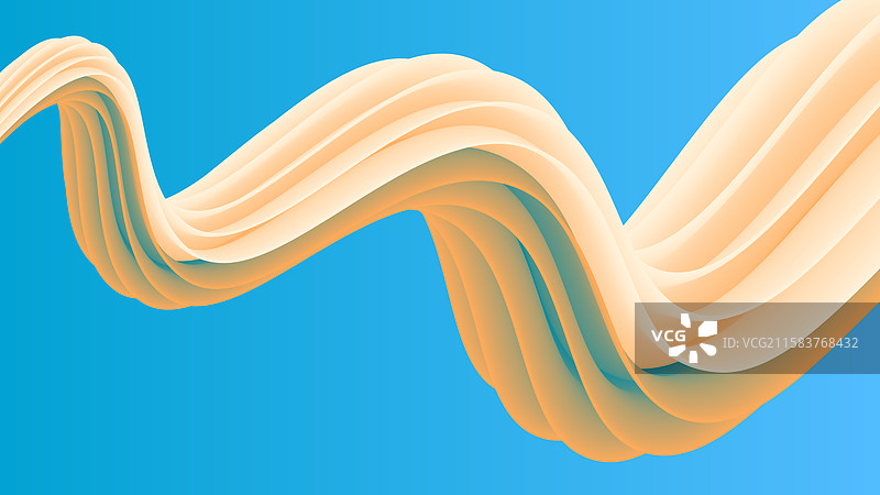 抽象流动的黄色和绿色波浪图片素材