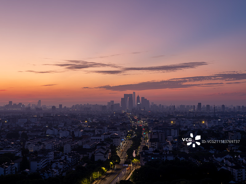 苏州姑苏区看工业园区CBD图片素材