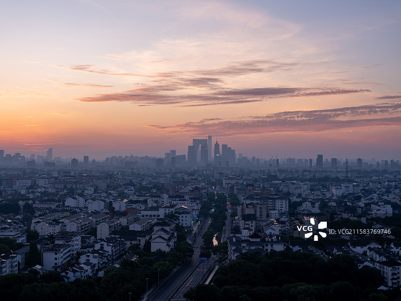 苏州姑苏区看工业园区CBD图片素材