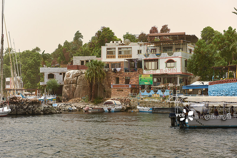 尼罗河畔河景餐厅风光图片素材