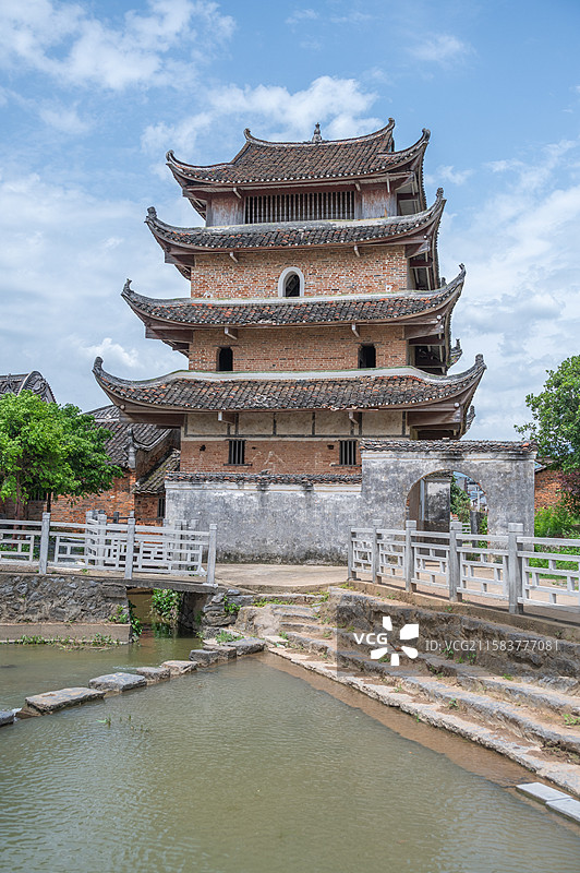 江永县  高家村古建筑群   文昌阁图片素材