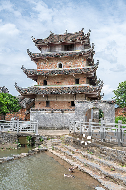江永县  高家村古建筑群   文昌阁图片素材