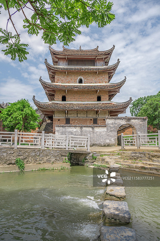 江永县  高家村古建筑群   文昌阁图片素材