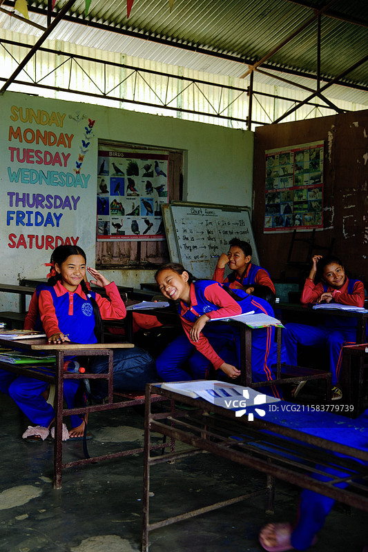 班迪普尔的小学生图片素材
