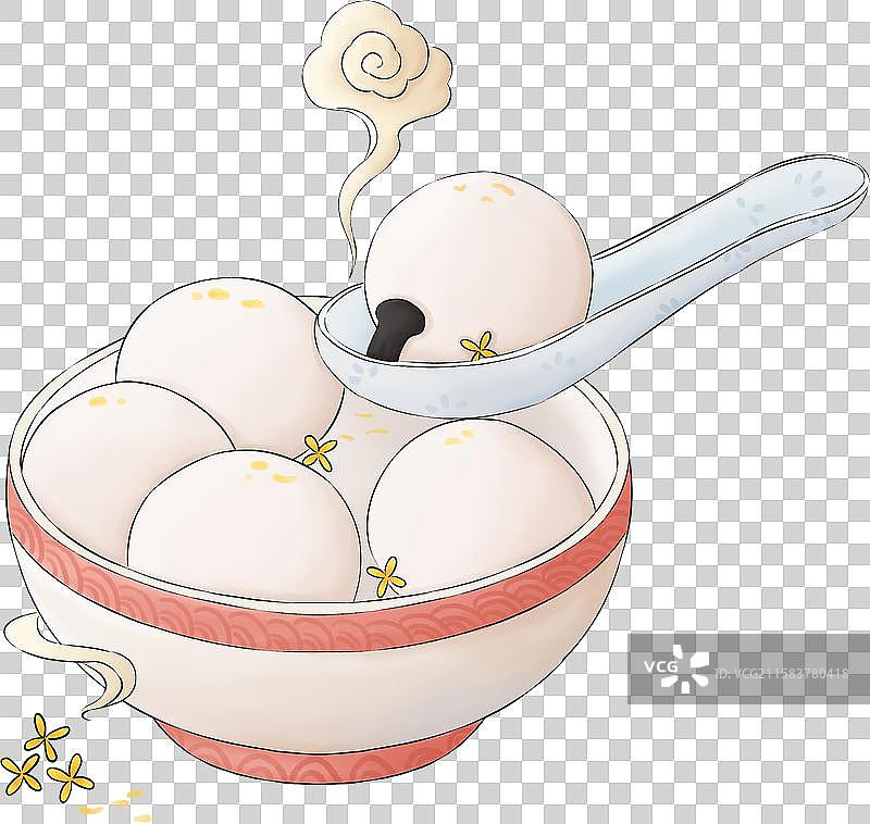 元宵节黑芝麻桂花汤圆图片素材