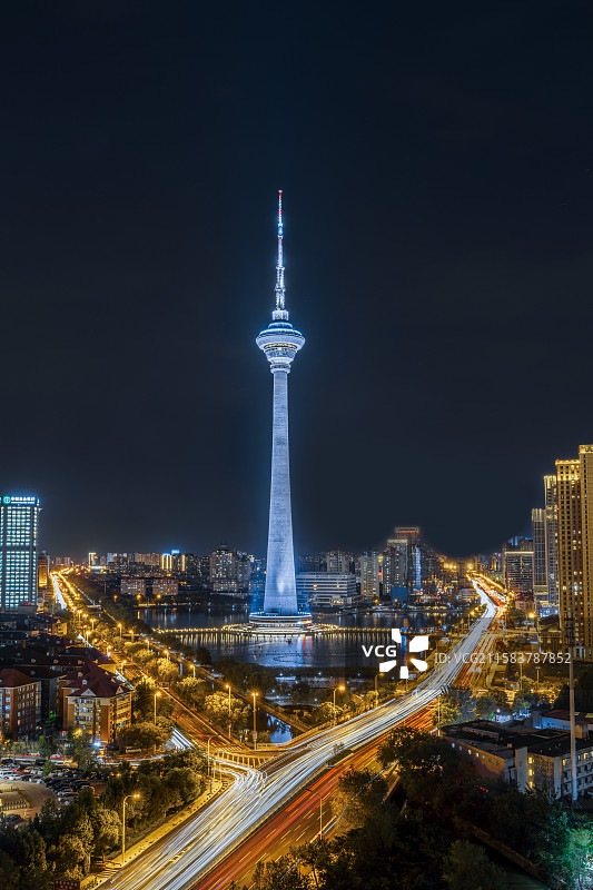 天津城市天际线图片素材