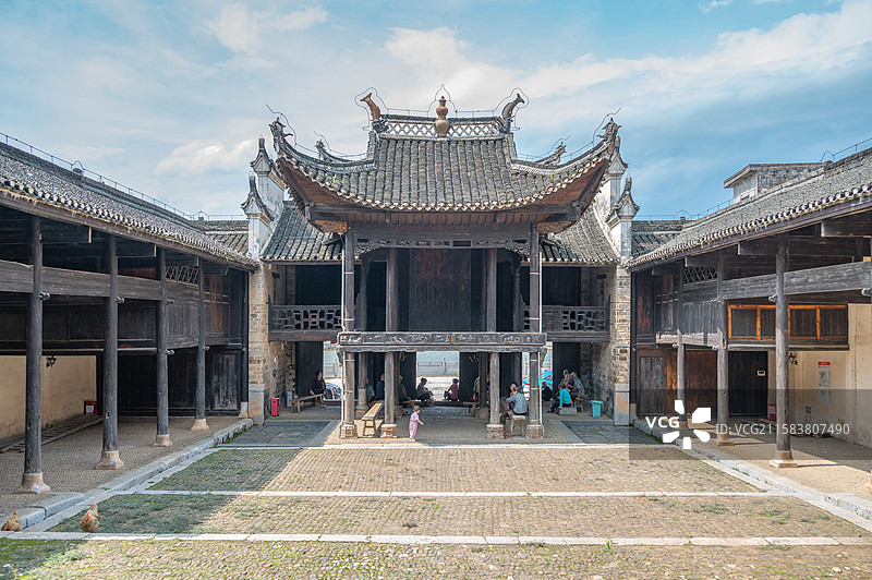 宁远县 久安背翰林祠 戏台图片素材