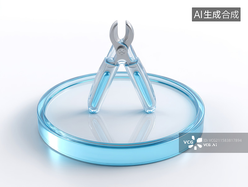 【AI数字艺术】实验室钳子与培养皿图片素材